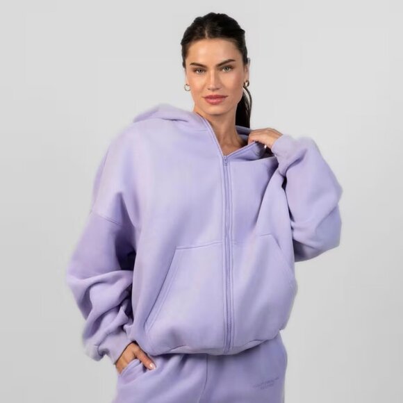 Comfrt Pastel Zip Hoodie Limited Edition: Lavender New, Size XS Runs Oversized - Picture 5 of 16